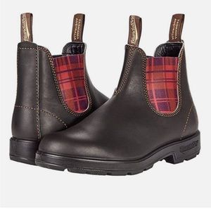 New Blundstone Original Chelsea Boot 2100 Brown/Red Tartan Womens US 11 (Mens 8)